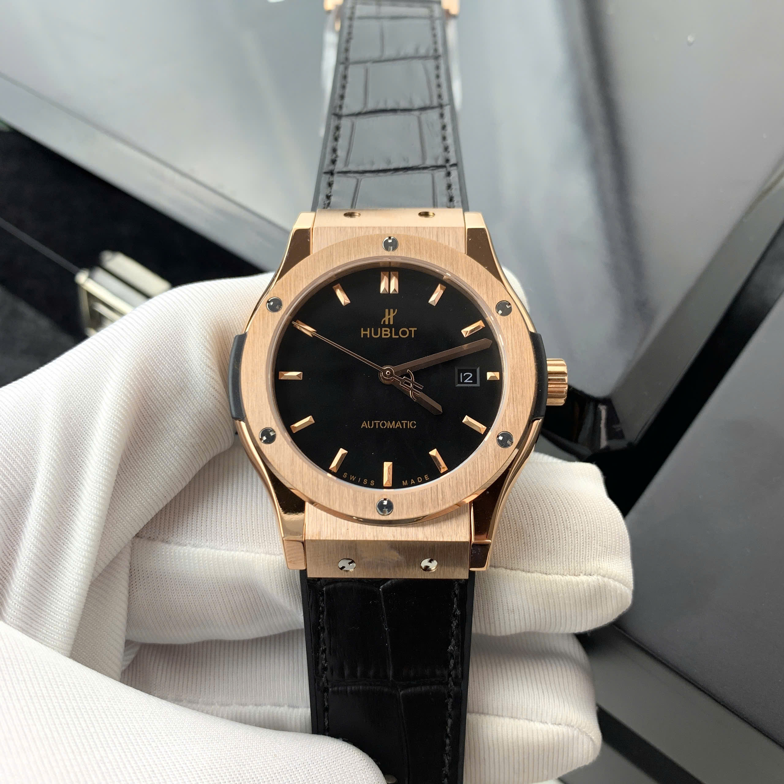 Đồng Hồ Hublot Classic Fusion ZF nam vàng gold máy cơ Super Fake 11 40mm (6) Đồng Hồ Hublot Classic Fusion ZF nam vàng gold máy cơ Super Fake 11 40mm