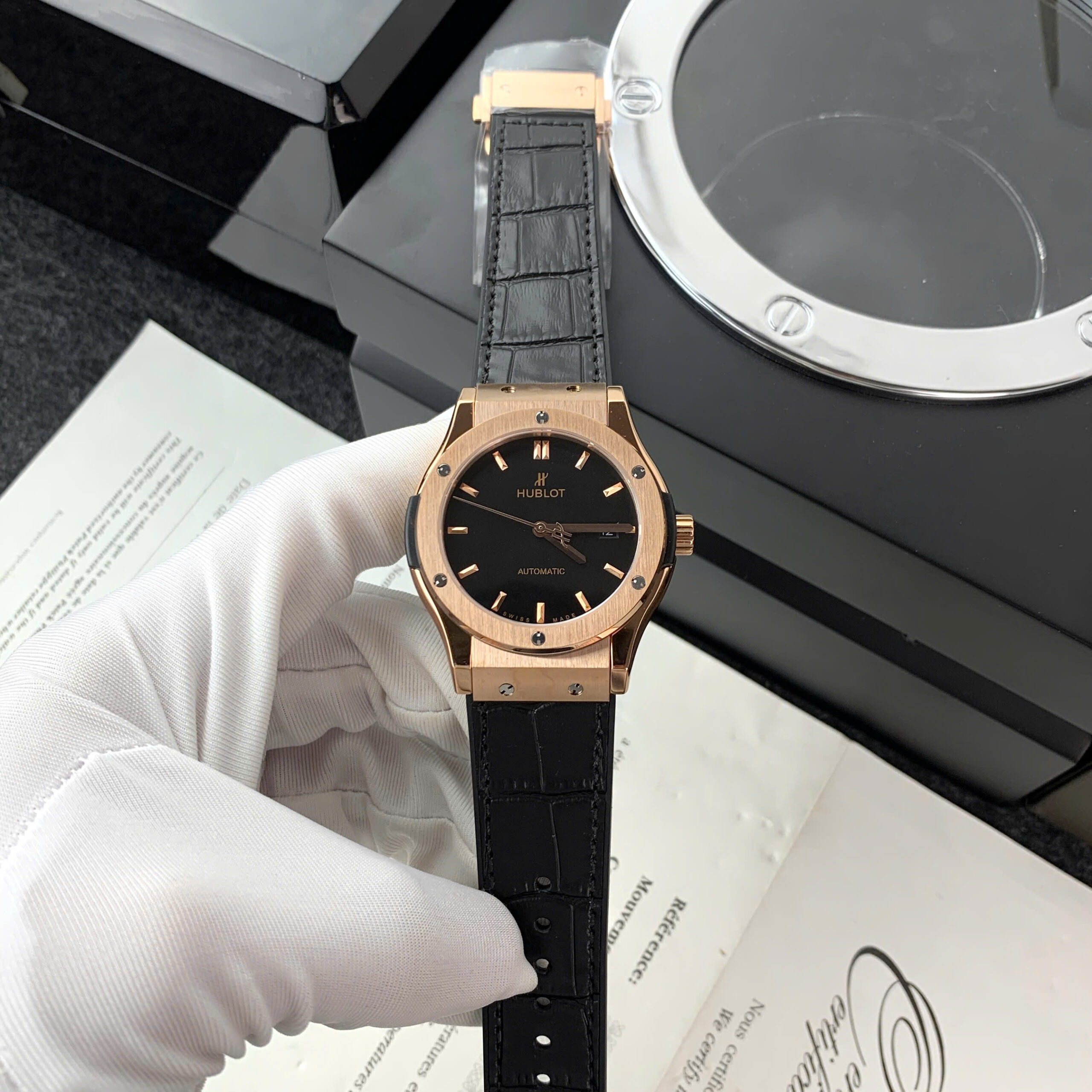 Đồng Hồ Hublot Classic Fusion ZF nam vàng gold máy cơ Super Fake 11 40mm (7) Đồng Hồ Hublot Classic Fusion ZF nam vàng gold máy cơ Super Fake 11 40mm