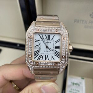 Đồng hồ Cartier Santos nam máy cơ Nhật Fake cao cấp 40mm (11)