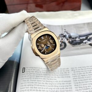 Đồng hồ Patek Philippe Nautilus 57401G nam màu Rose Gold Fake cao cấp 40mm (2)