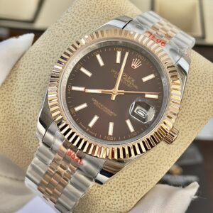 Đồng hồ Rolex DateJust nam mặt chocolate Super Fake 11 3641mm (2)