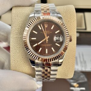 Đồng hồ Rolex DateJust nam mặt chocolate Super Fake 11 3641mm (3)