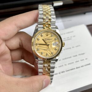 Đồng hồ Rolex DateJust nam mặt lá cọ Replica 11 cao cấp 36mm (3)