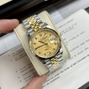 Đồng hồ Rolex DateJust nam mặt lá cọ Replica 11 cao cấp 36mm (4)