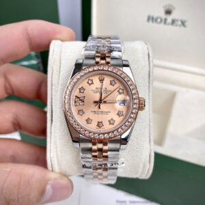 Đồng hồ Rolex DateJust nữ đính đá Fake cao cấp 31mm (4)