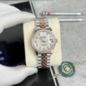 Đồng hồ Rolex DateJust nữ mặt khảm trai Replica 1:1 EW Factory 31mm