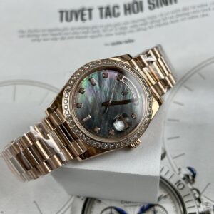 Đồng hồ Rolex Day Date Rep 11 cao cấp nam đính đá Swarovski 40mm (7)