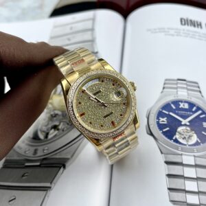 Đồng hồ Rolex Day-Date nam đính đá Super Fake 1 1 36mm