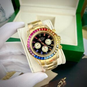 Đồng hồ Rolex Daytona Rainbow nam máy cơ nhật Fake cao cấp 40mm (2)