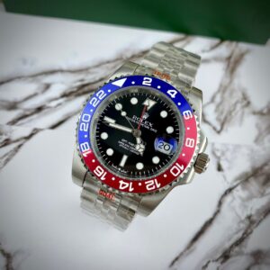 Đồng hồ Rolex GMT-Master ll Pepsi nam dây kim loại Fake cao cấp 40mm (2)