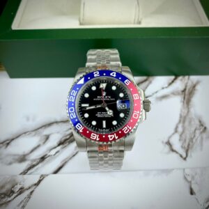 Đồng hồ Rolex GMT-Master ll Pepsi nam dây kim loại Fake cao cấp 40mm (3)