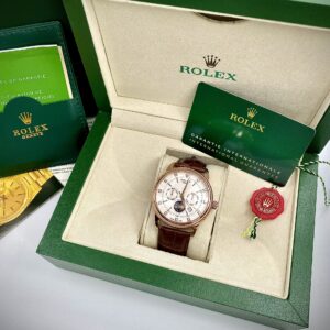 Đồng hồ Rolex Cellini nam dây da super Fake 1:1 40mm