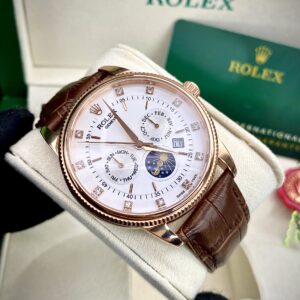 Đồng hồ Rolex Cellini nam dây da super Fake 1:1 40mm