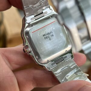 Đồng hồ Cartier Santos nam mặt trắng Replica 11 BV Factory 40mm (6)