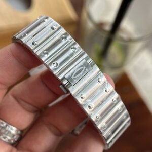 Đồng hồ Cartier Santos nam mặt trắng Replica 11 BV Factory 40mm (7)