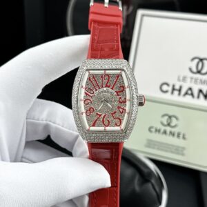 Đồng hồ Franck Muller V32 nữ đính đá Fake giá rẻ 36mm (5)