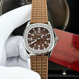 Đồng hồ Patek Philippe Aquanaut nữ màu nâu Fake giá rẻ 35mm (2)