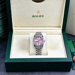 Đồng hồ Rolex DateJust nữ mặt hồng Fake cao cấp 31mm (1)