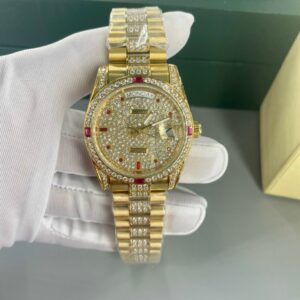 Đồng hồ Rolex Day-Date nam đính đá Fake cao cấp 38mm (4)