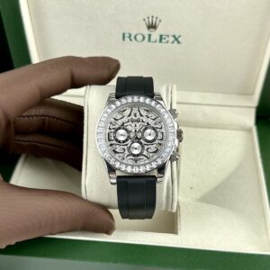 Đồng hồ Rolex Daytona mặt hổ nam đính đá Fake cao cấp 40mm (15)