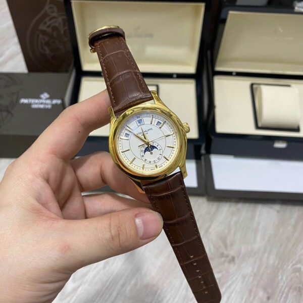 Đồng hồ nam Patek Philippe 5205 mặt trắng Super Fake 11 40mm (3)