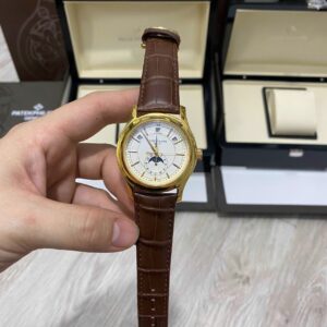 Đồng hồ nam Patek Philippe 5205 mặt trắng Super Fake 11 40mm (4)