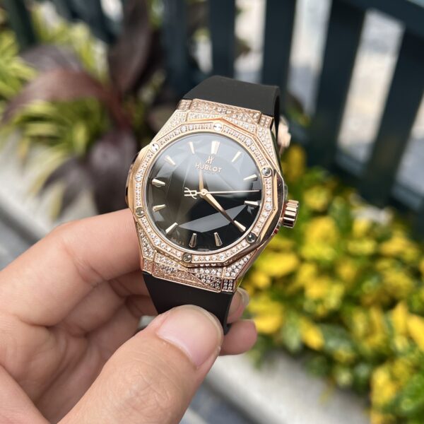 Đồng hồ Hublot Orlinski King Gold đính full đá HB Factory 40mm (2)