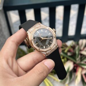 Đồng hồ Hublot Orlinski King Gold đính full đá HB Factory 40mm (2)