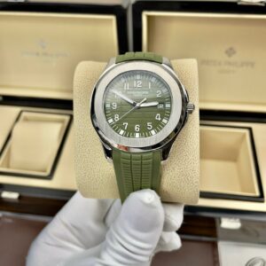 Đồng hồ Patek Philippe Aquanaut màu xanh Fake giá rẻ 40mm (2)