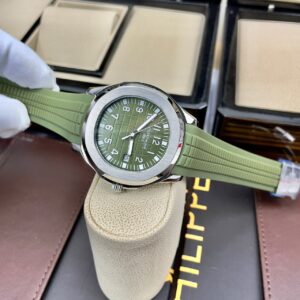 Đồng hồ Patek Philippe Aquanaut màu xanh Fake giá rẻ 40mm (2)