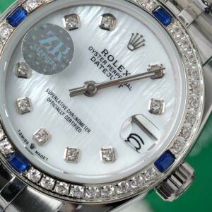 Đồng hồ Rolex DateJust Fake giá rẻ nữ mặt khảm trai 31mm (2)