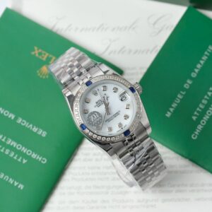 Đồng hồ Rolex DateJust Fake giá rẻ nữ mặt khảm trai 31mm (2)