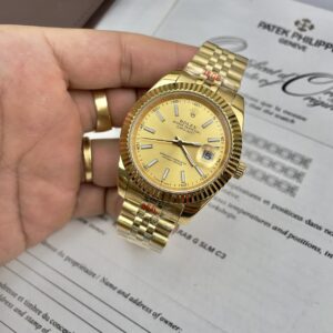 Đồng hồ Rolex DateJust nam màu vàng Fake 11 41mm (2)