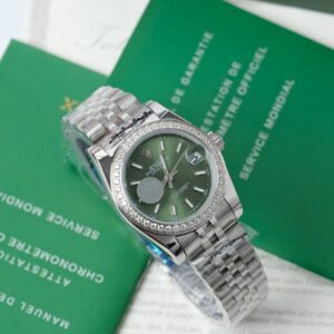 Đồng hồ Rolex DateJust nữ cọc số dạ quang Fake giá rẻ 31mm (2)