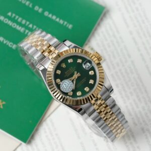 Đồng hồ Rolex DateJust nữ mặt xanh Fake giá rẻ 31mm (2)