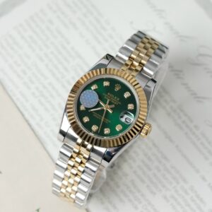 Đồng hồ Rolex DateJust nữ mặt xanh Fake giá rẻ 31mm (2)