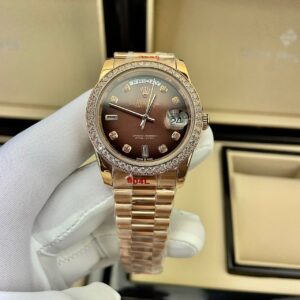 Đồng hồ Rolex Day-Date nam mặt chocolate Fake 11 40mm (2)