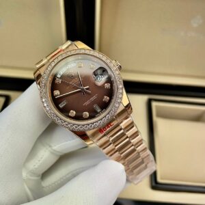 Đồng hồ Rolex Day-Date nam mặt chocolate Fake 11 40mm (2)