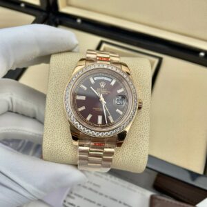 Đồng hồ Rolex Day-Date nam màu Rose Gold Fake 11 40mm (2)