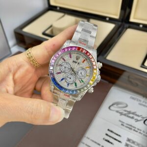 Đồng hồ Rolex Daytona Rainbow máy cơ Nhật Super Fake 11 40mm (2)