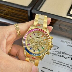 Đồng hồ Rolex Daytona Rainbow nam dây kim loại Super Fake 11 40mm (2)