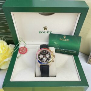 Đồng hồ Rolex Rainbow nam dây cao su Fake cao cấp 40mm (2)