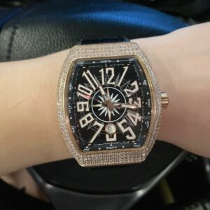 Đồng hồ nam Franck Muller V45 đính full đá Super Fake 11 45mm (2)