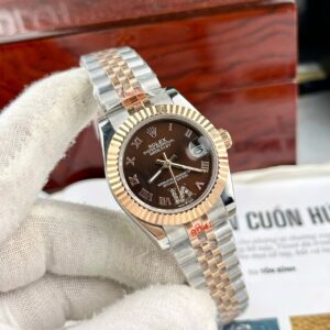 Đồng hồ Rolex Datejust nữ mặt Chocolate Fake giá rẻ 31mm