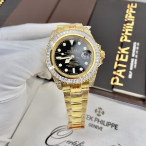 Đồng hồ Rolex Submariner nam đính đá Baguette Fake giá rẻ 41mm