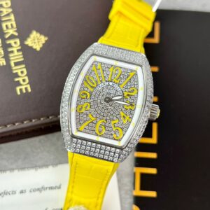 Đồng hồ Franck Muller V32 ABF nữ màu vàng Rep 11 máy pin thụy sỹ 36mm (2)