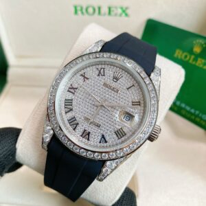 Đồng hồ Rolex DateJust Replica 11 nam đính đá Swarovski 40mm (2)