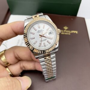 Đồng hồ Rolex DateJust nam Fake giá rẻ dây kim loại 41mm