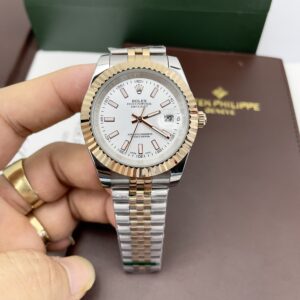 Đồng hồ Rolex DateJust nam Fake giá rẻ dây kim loại 41mm