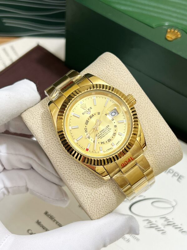 Đồng hồ Rolex Sky-Dweller nam mặt vàng gold Fake giá rẻ 41mm (2)